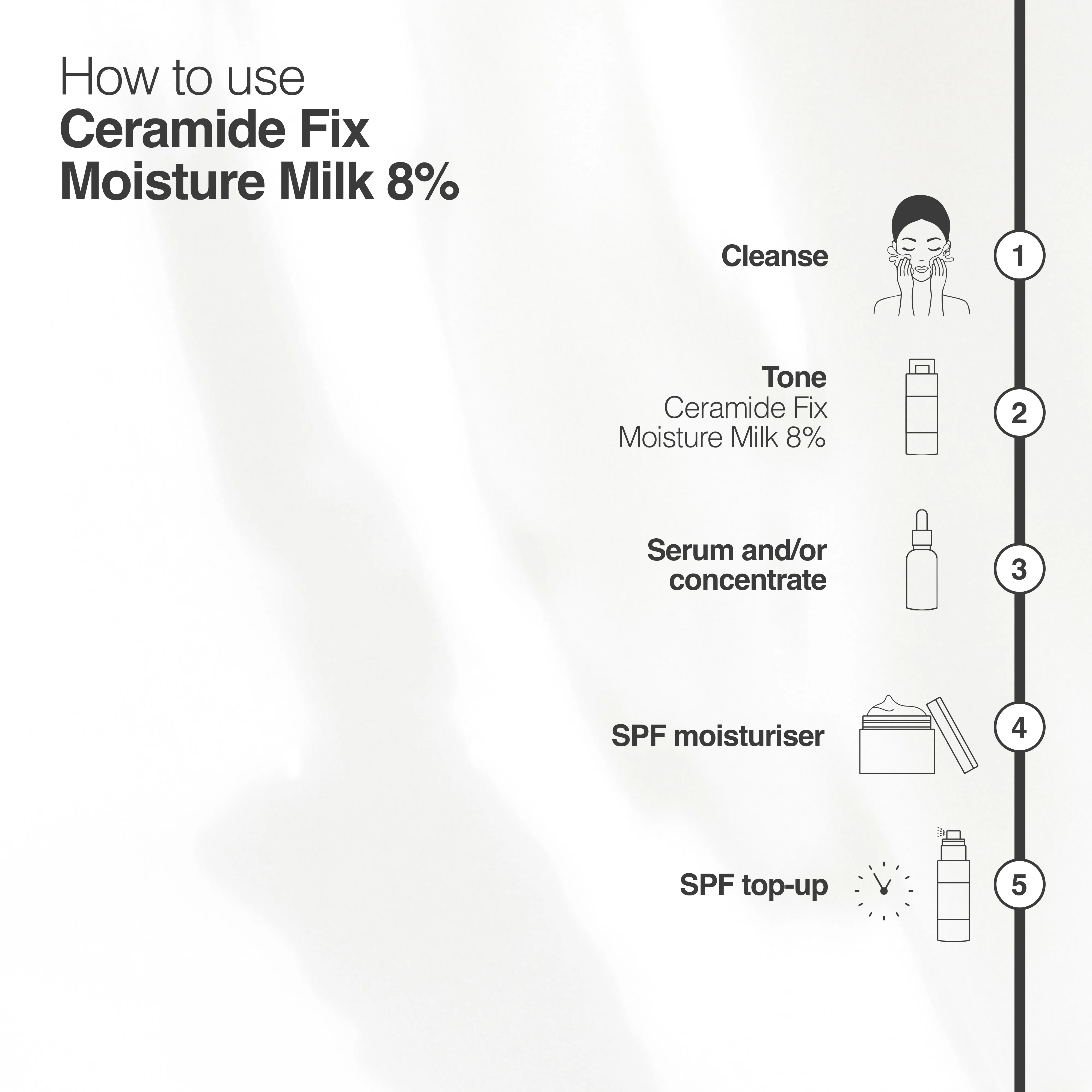 Ceramide Fix Base Build Moisture Milk 8% 125ml - Image 8